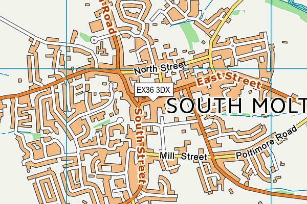 EX36 3DX map - OS VectorMap District (Ordnance Survey)