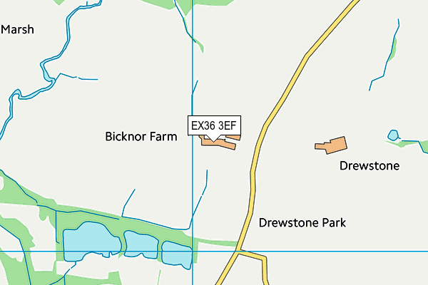 EX36 3EF map - OS VectorMap District (Ordnance Survey)