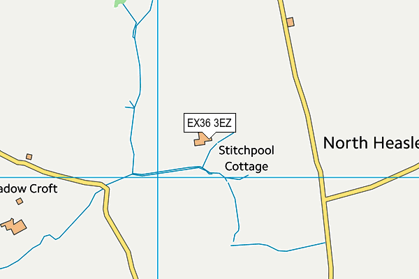 EX36 3EZ map - OS VectorMap District (Ordnance Survey)