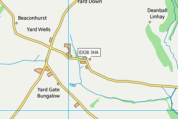 EX36 3HA map - OS VectorMap District (Ordnance Survey)