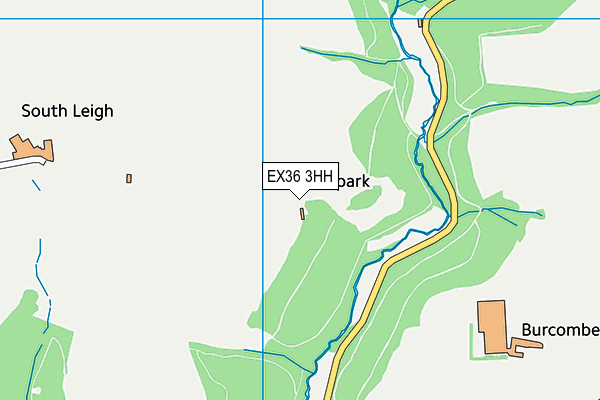 EX36 3HH map - OS VectorMap District (Ordnance Survey)