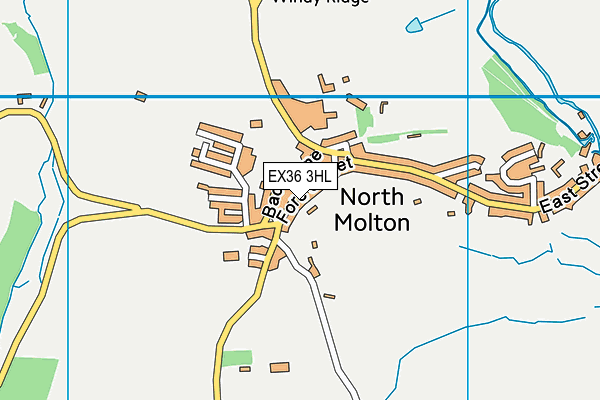 North Molton Primary School map (EX36 3HL) - OS VectorMap District (Ordnance Survey)