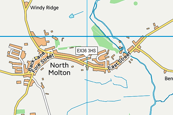 EX36 3HS map - OS VectorMap District (Ordnance Survey)