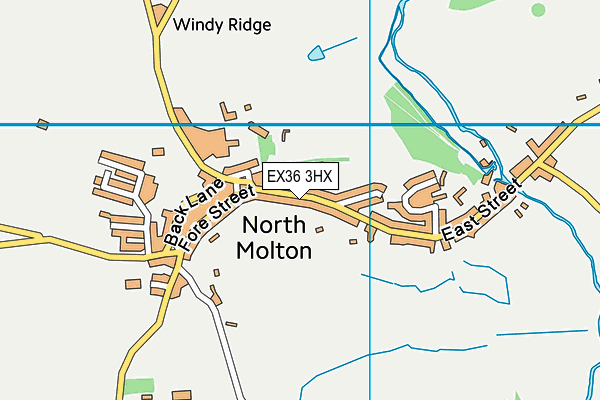 EX36 3HX map - OS VectorMap District (Ordnance Survey)