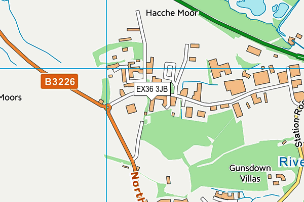 EX36 3JB map - OS VectorMap District (Ordnance Survey)