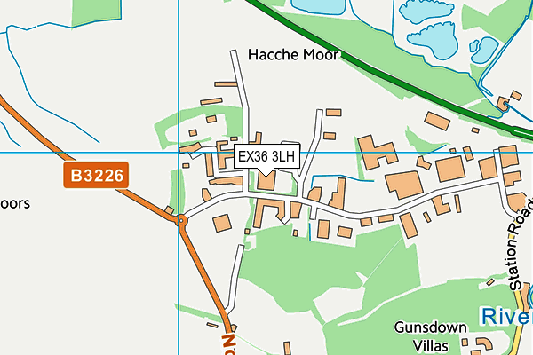 EX36 3LH map - OS VectorMap District (Ordnance Survey)