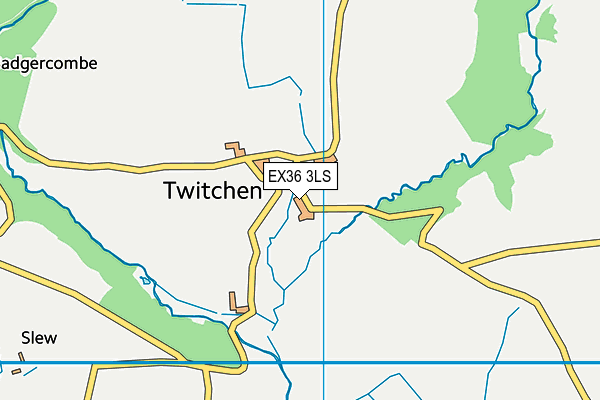 EX36 3LS map - OS VectorMap District (Ordnance Survey)