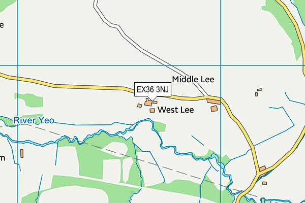 EX36 3NJ map - OS VectorMap District (Ordnance Survey)