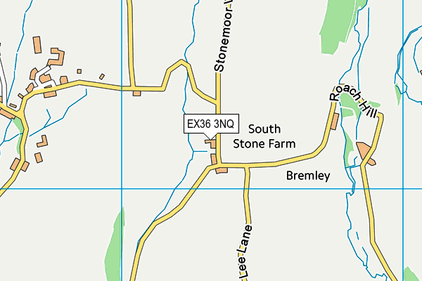 EX36 3NQ map - OS VectorMap District (Ordnance Survey)