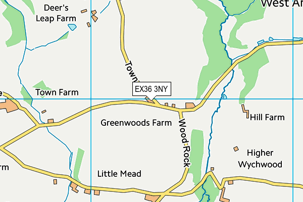 EX36 3NY map - OS VectorMap District (Ordnance Survey)