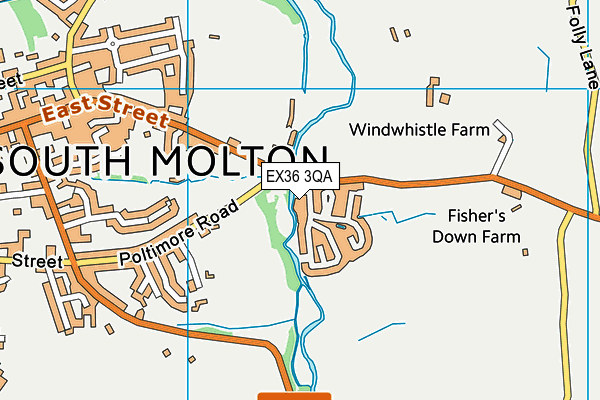 EX36 3QA map - OS VectorMap District (Ordnance Survey)