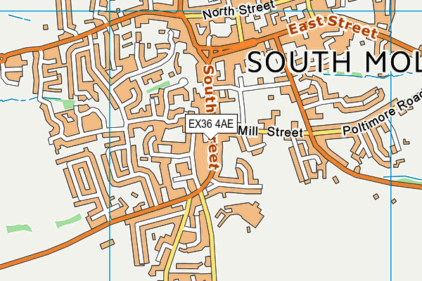 EX36 4AE map - OS VectorMap District (Ordnance Survey)