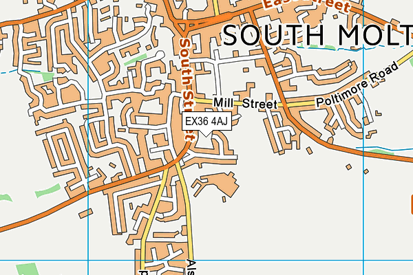 EX36 4AJ map - OS VectorMap District (Ordnance Survey)