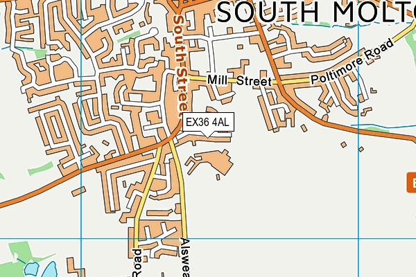 EX36 4AL map - OS VectorMap District (Ordnance Survey)