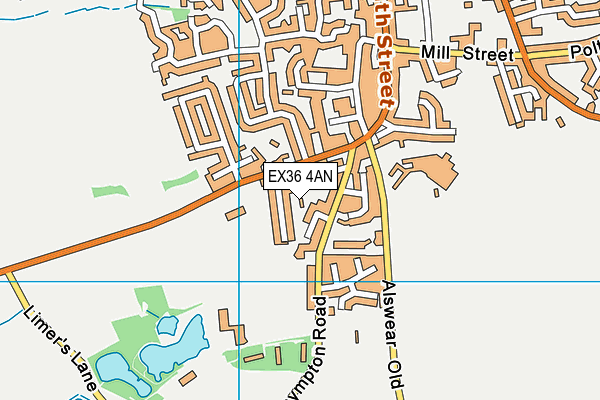 EX36 4AN map - OS VectorMap District (Ordnance Survey)