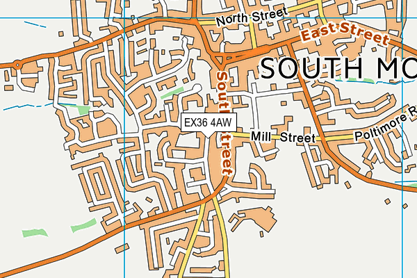 EX36 4AW map - OS VectorMap District (Ordnance Survey)
