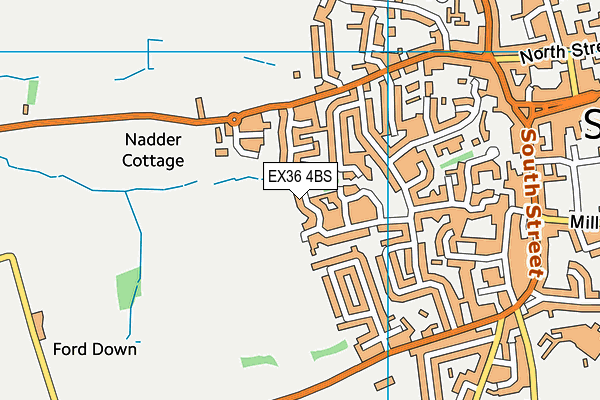 EX36 4BS map - OS VectorMap District (Ordnance Survey)