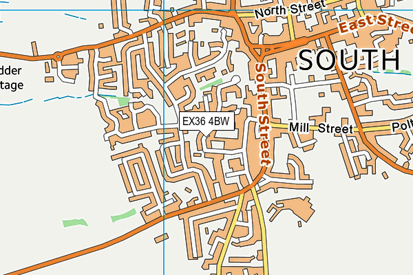 EX36 4BW map - OS VectorMap District (Ordnance Survey)