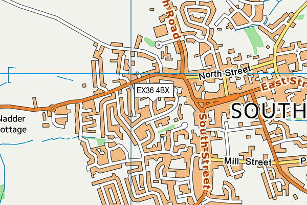 EX36 4BX map - OS VectorMap District (Ordnance Survey)