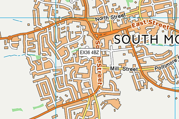 EX36 4BZ map - OS VectorMap District (Ordnance Survey)