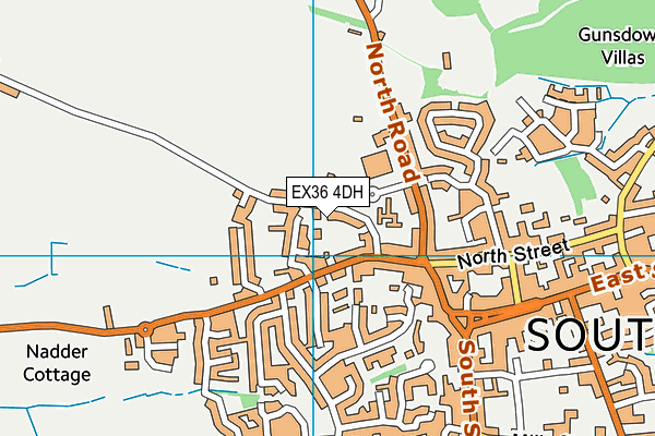 EX36 4DH map - OS VectorMap District (Ordnance Survey)