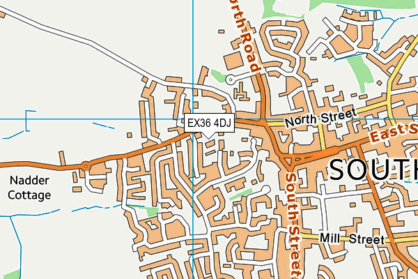EX36 4DJ map - OS VectorMap District (Ordnance Survey)