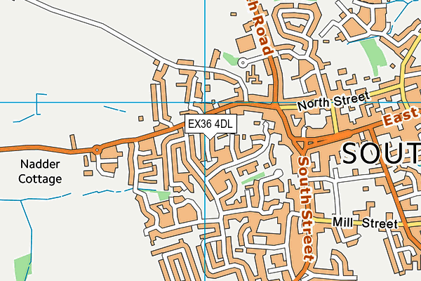EX36 4DL map - OS VectorMap District (Ordnance Survey)