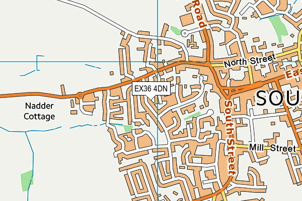 EX36 4DN map - OS VectorMap District (Ordnance Survey)