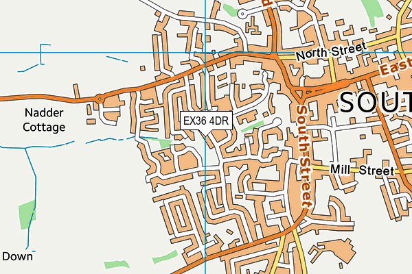 EX36 4DR map - OS VectorMap District (Ordnance Survey)