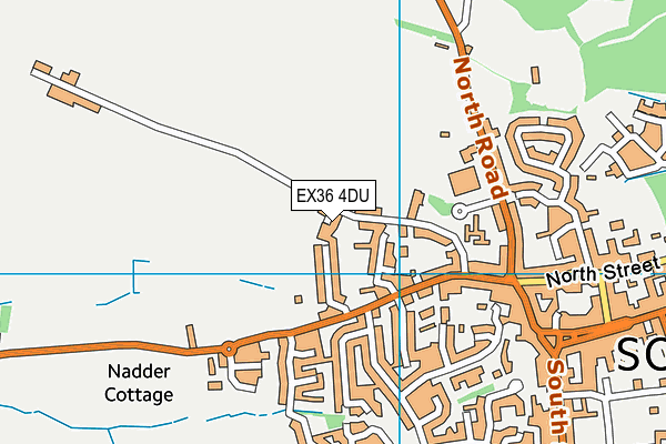 EX36 4DU map - OS VectorMap District (Ordnance Survey)