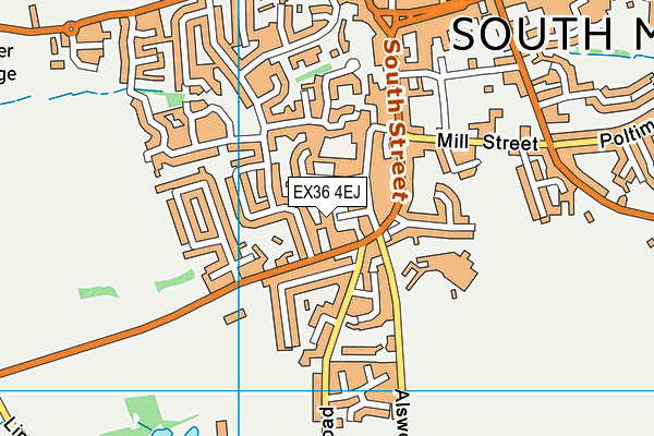 EX36 4EJ map - OS VectorMap District (Ordnance Survey)
