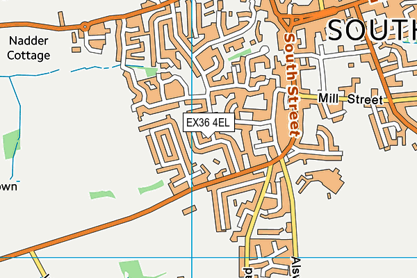 EX36 4EL map - OS VectorMap District (Ordnance Survey)