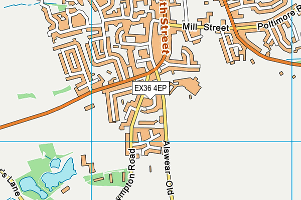 EX36 4EP map - OS VectorMap District (Ordnance Survey)