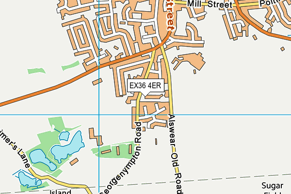 EX36 4ER map - OS VectorMap District (Ordnance Survey)