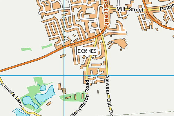 EX36 4ES map - OS VectorMap District (Ordnance Survey)