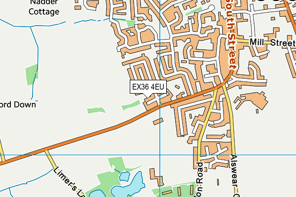 EX36 4EU map - OS VectorMap District (Ordnance Survey)