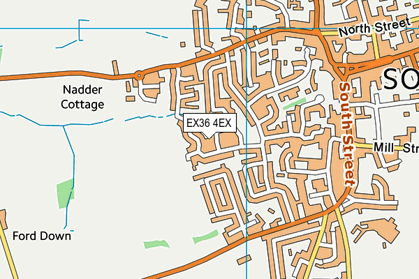 EX36 4EX map - OS VectorMap District (Ordnance Survey)