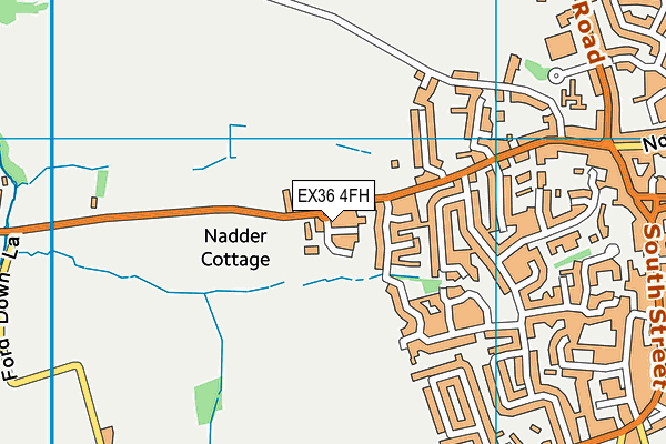 EX36 4FH map - OS VectorMap District (Ordnance Survey)