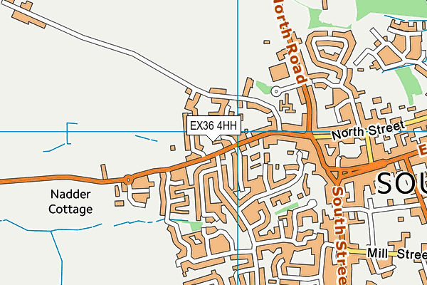 EX36 4HH map - OS VectorMap District (Ordnance Survey)