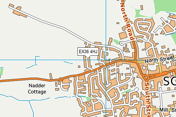 EX36 4HJ map - OS VectorMap District (Ordnance Survey)