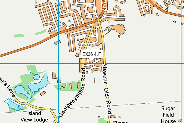 EX36 4JT map - OS VectorMap District (Ordnance Survey)