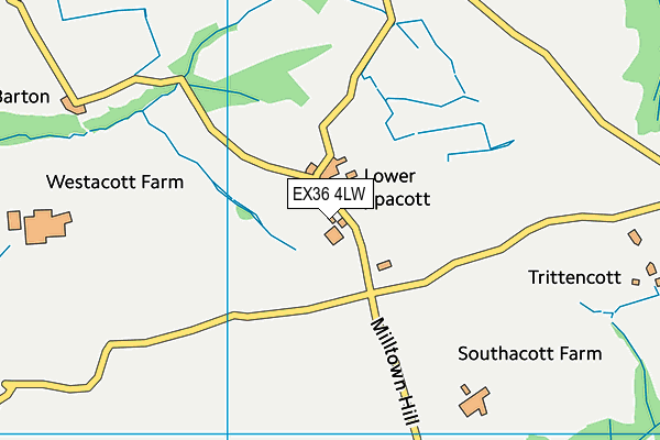 EX36 4LW map - OS VectorMap District (Ordnance Survey)