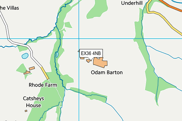 EX36 4NB map - OS VectorMap District (Ordnance Survey)