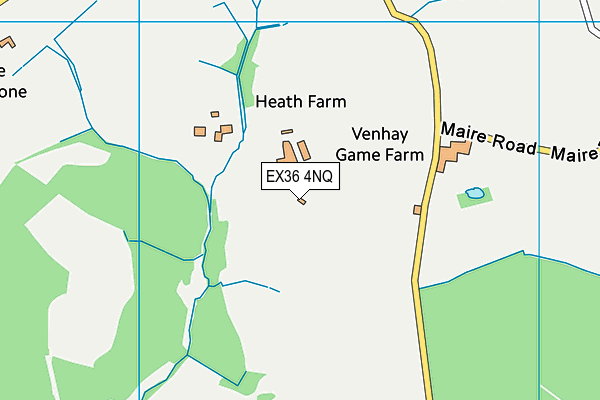 EX36 4NQ map - OS VectorMap District (Ordnance Survey)