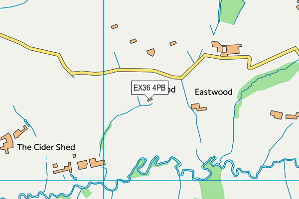 EX36 4PB map - OS VectorMap District (Ordnance Survey)
