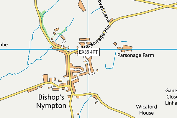 EX36 4PT map - OS VectorMap District (Ordnance Survey)