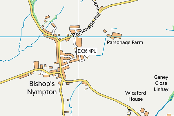 Bishops Nympton Primary School map (EX36 4PU) - OS VectorMap District (Ordnance Survey)