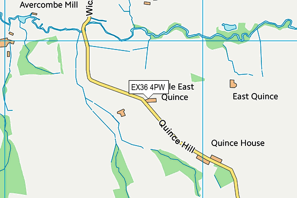 EX36 4PW map - OS VectorMap District (Ordnance Survey)