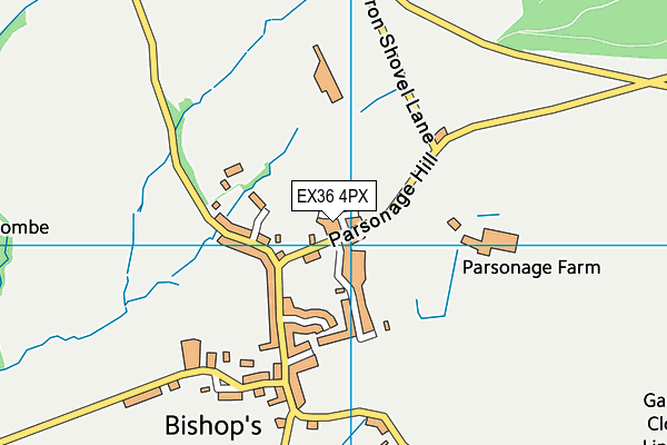 EX36 4PX map - OS VectorMap District (Ordnance Survey)