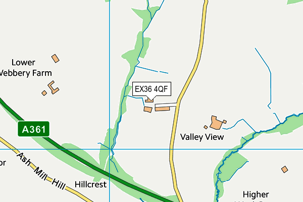 EX36 4QF map - OS VectorMap District (Ordnance Survey)